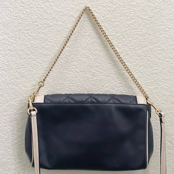 COACH Ruby Midnight Navy/Chalk Quilted Leather Shoulder Crossbody Bag - Picture 7 of 16